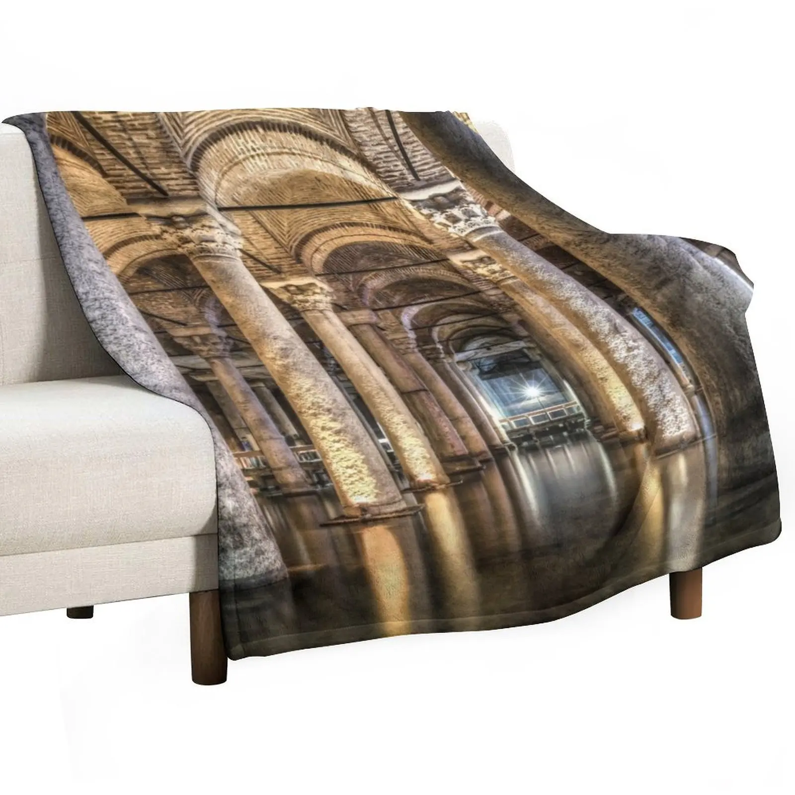 

Sunken Palace or Basilica Cistern (Istanbul, Turkey) Throw Blanket Luxury Designer Warm Multi-Purpose Summer Beddings Blankets