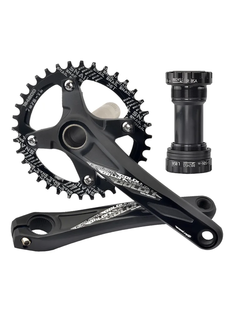 AliExpress UK GOLDIX 104BCD Wide and narrow teeth bicycle crankset 170/175mm crank Round/Oval chain ring