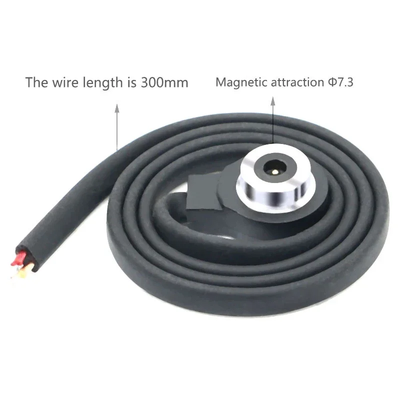 

1 шт., 2025 2,8 А, 12 В, магнитный разъем для зарядки, водонепроницаемый мужской и женский провод с защитой от короткой головки и даты для ношения