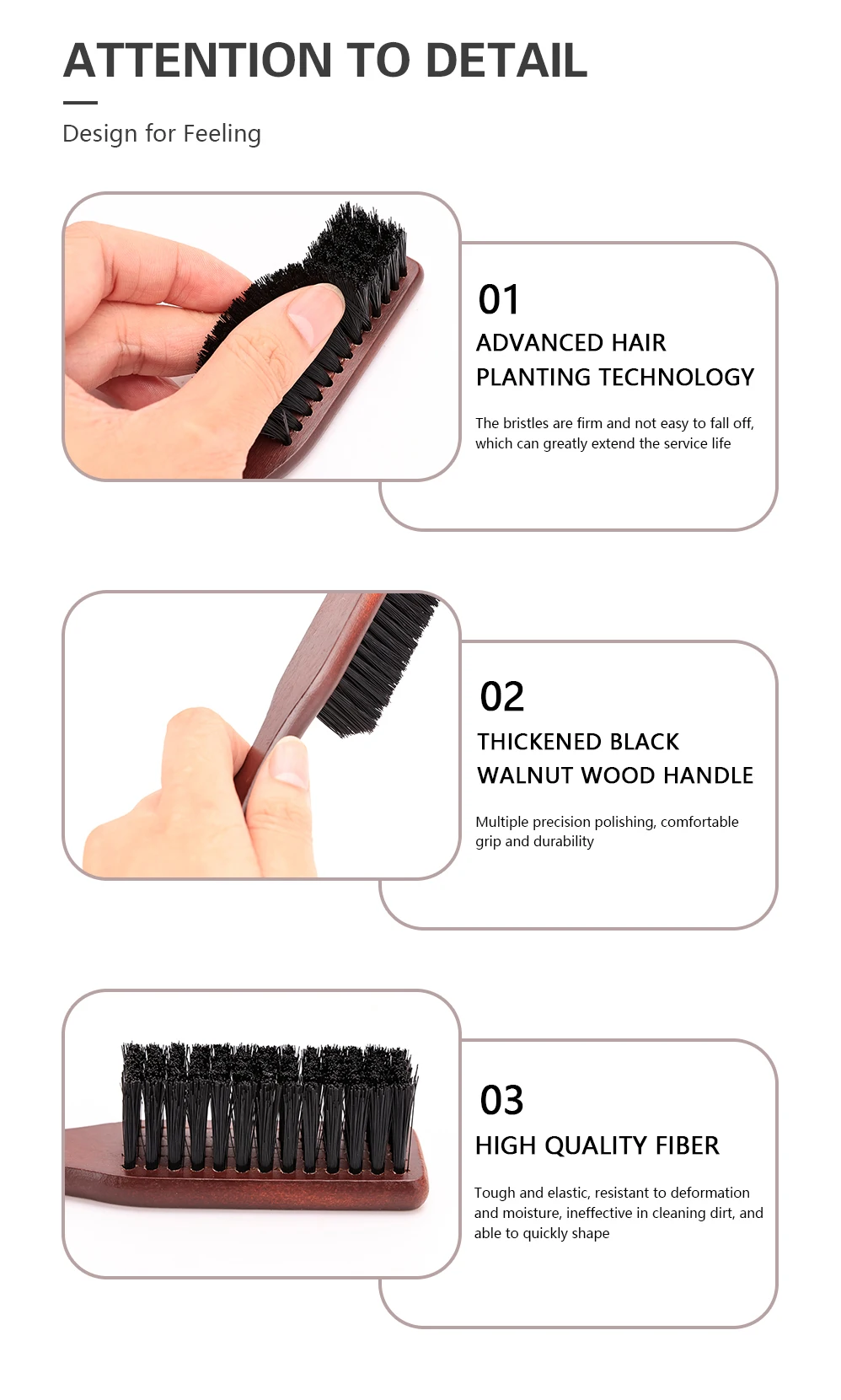 Barbertop Männer Bart Pinsel Wooded Griff Weiche Haar Reinigung Pinsel Gebrochenes Haar Entfernen Kamm Friseur Neck Duster Barber Tools – Detail 10
