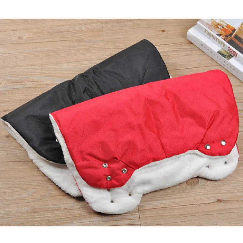 Sarung Tangan Hangat untuk Kereta Dorong Bayi - Penutup Tangan Anti-Dingin Berbahan Plush Tahan Angin, Sarung Tangan Tebal Berlapis Fleece untuk Kereta Dorong Balita