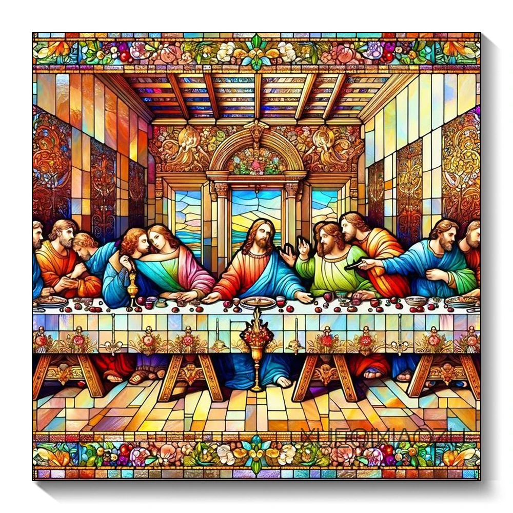 The Last Supper Diamond Art Painting Jesus Christ Full Round/Square Diamond Mosaic Embroidery DIY Wall Decoration Gift