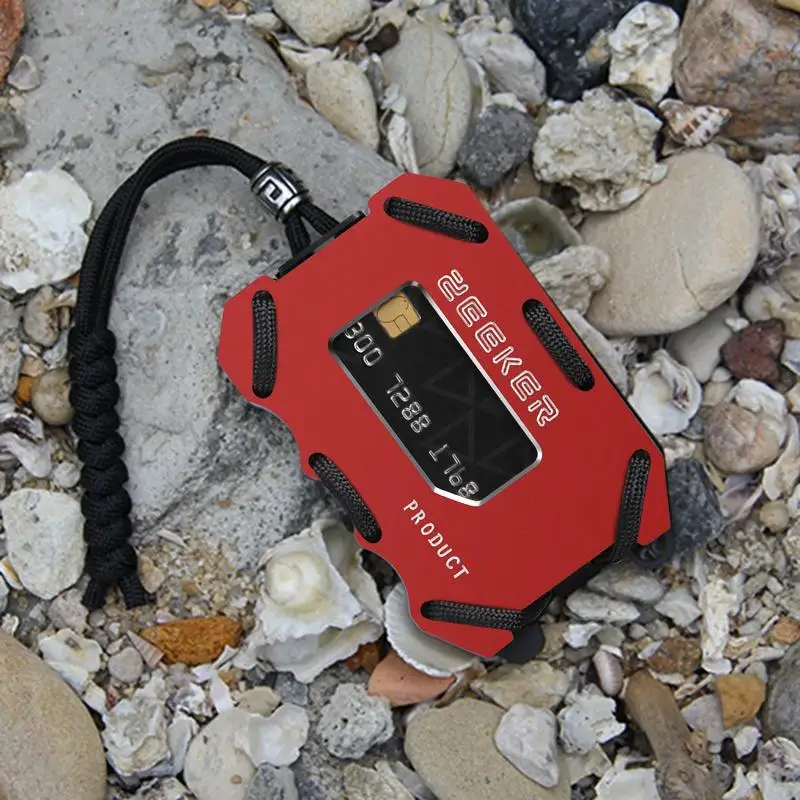 Blue Metal Wallet Multi-Tool Card And Money Clip Wallet Minimalist Front Pocket For Men Stainless Money Clip Slim And Ultralight