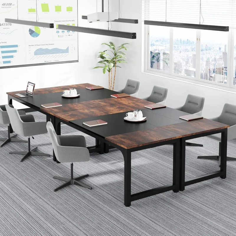 70.8”Executive Desk, Large Office Computer Desk with Thicken Frame, Modern Simple Workstation Business Furniture for HomeOffice