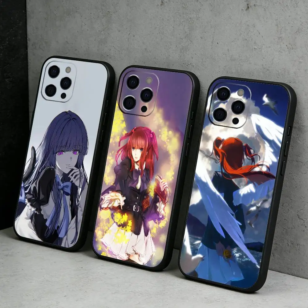 

Manga U-UminekoS W-When They Cry Phone Case For iPhone17,16,15,14,13,12 Plus,Max Soft Silicone Black Cover
