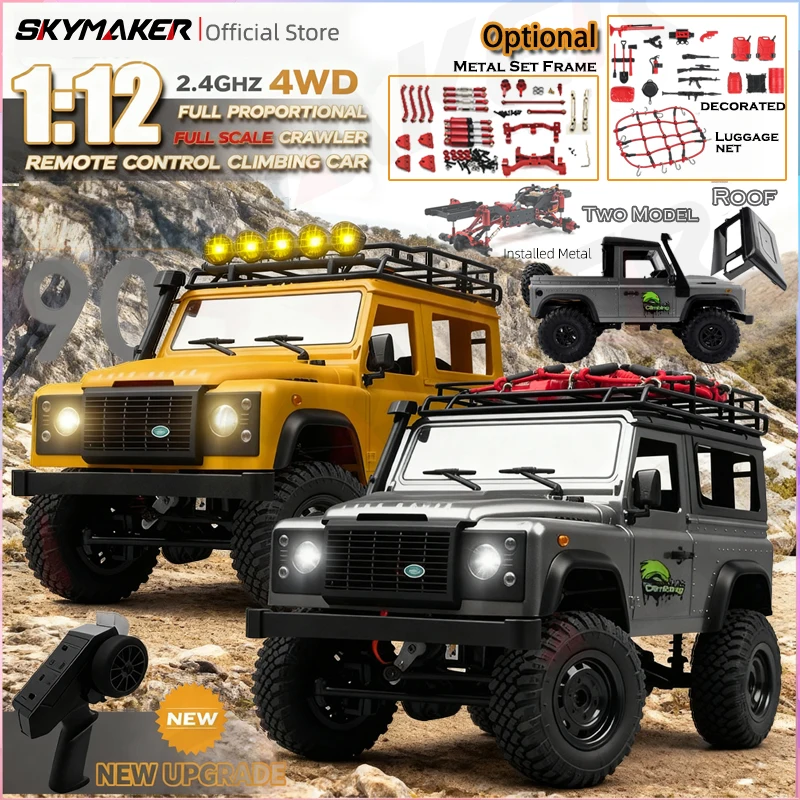 MN-99S - Auto RC Rock Crawler a escala 1:12, camión RC todoterreno 4WD RTR, modelos de vehículos Land Rover a control remoto de 2.4G para adultos, regalos de pasatiempos (gris MN-99S - Auto RC Rock Crawler a escala 1:12, camión RC todoterreno 4WD RTR, modelos de vehículos Land Rover a control remoto de 2.4G para adultos, regalos de pasatiempos (gris