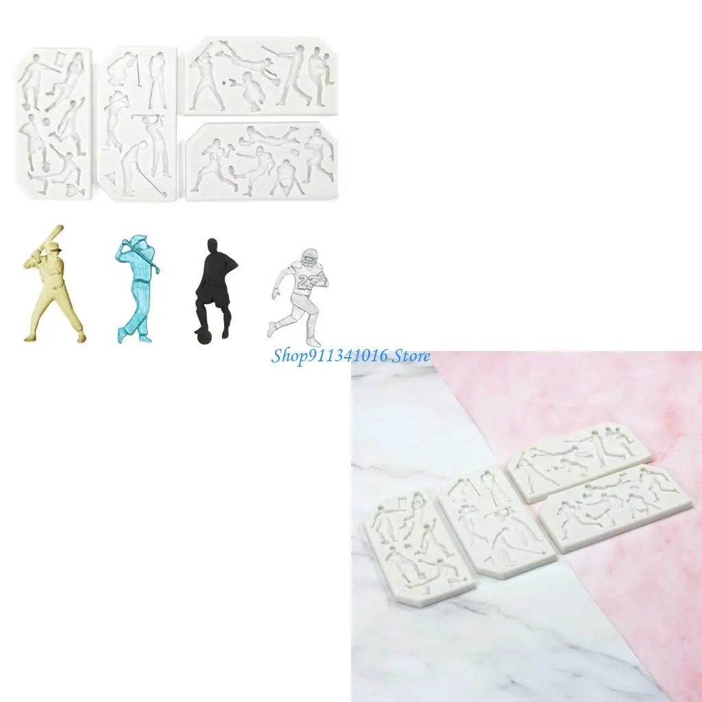 

Спортивная форма, форма для шоколада и сахара, силиконовая форма для помадки, семейная художественная форма для мыла, инструмент