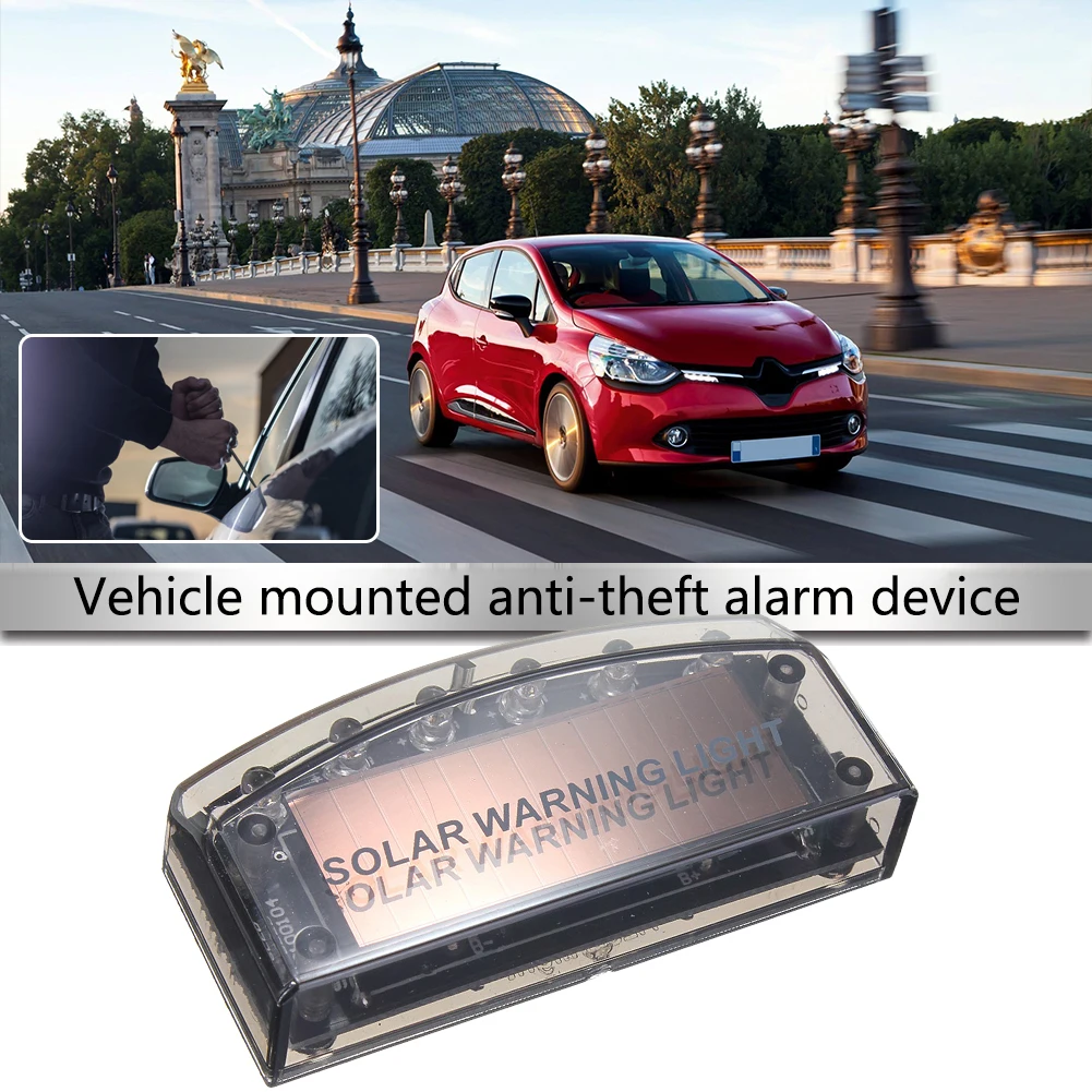 6 Led Car Alarm Warning Light  - огляд і ціна Solar Security Light