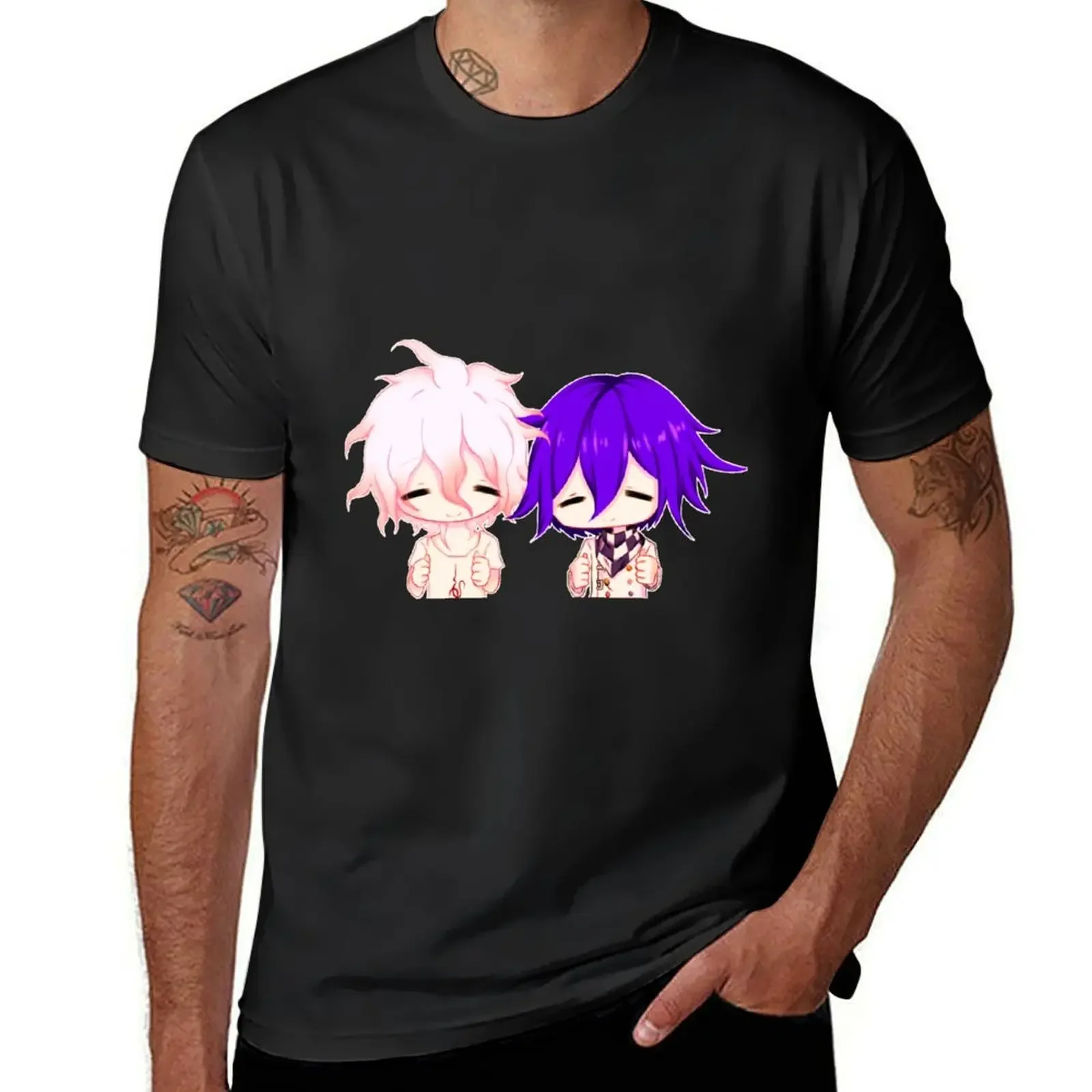 

Komaeda Nagito and Kokichi Ouma [KomaIchi] Danganronpa T-Shirt summer tops boys animal print heavyweight t shirts for men