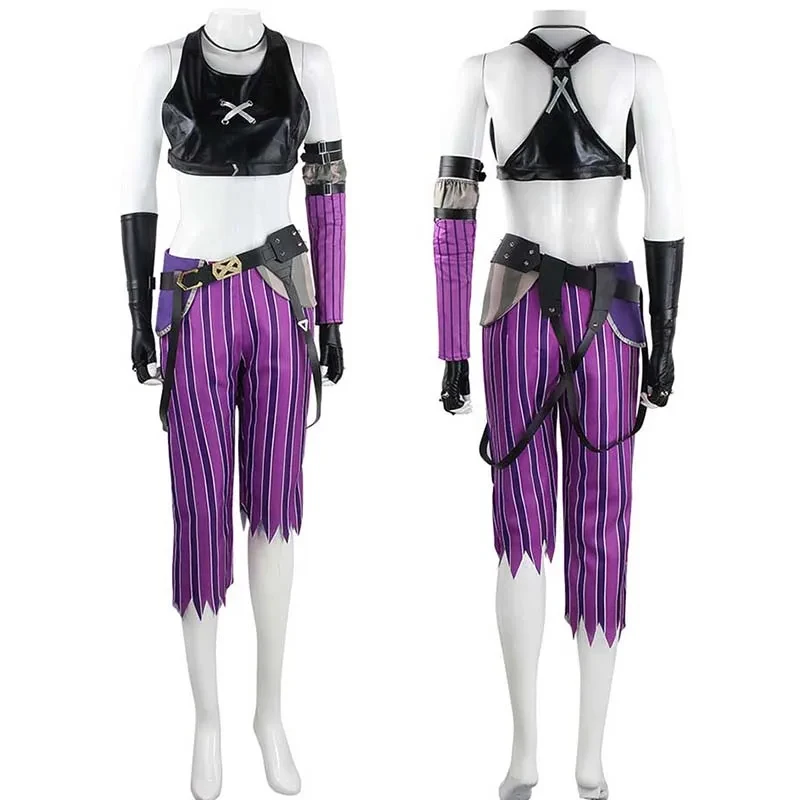 

❤2026❤ Jinx Cosplay Costume Game Arcan Women Jinx Outfits for Halloween Party Comic Con Jinxx Cospay❤