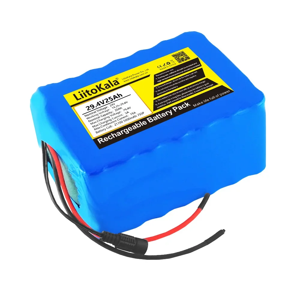 Imagem -05 - Bateria de Iões de Lítio Liitokala 24v 29.4v 0ah 15ah 20ah 30ah 40ah 21700 7s 250w Cadeira de Rodas