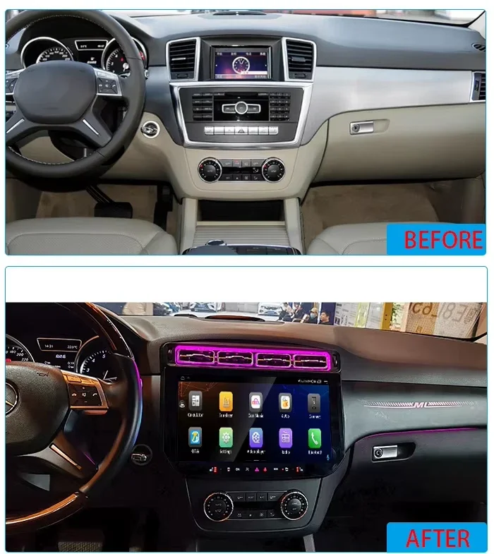 13.3 Inch For Mercedes Benz ML 2012-2015 Car Radio Stereo Auto Android Touch Screen Multimedia Player Carplay GPS Navigation DSP