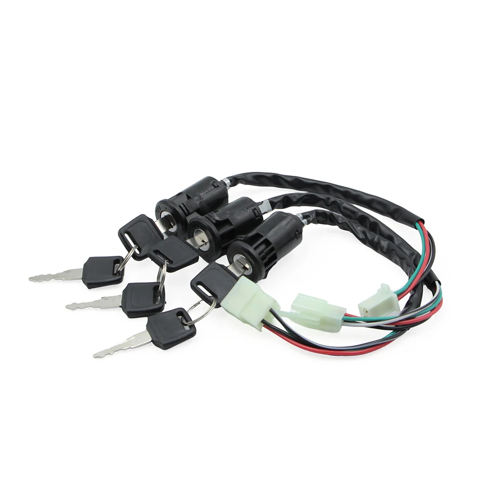 4-Pin Ignition Switch Key Set 4 Wire For 50cc 70cc 90cc 110cc 125cc ATV Quad 4 Wheeler Pit Dirt Bike Bike Motorcycle Parts