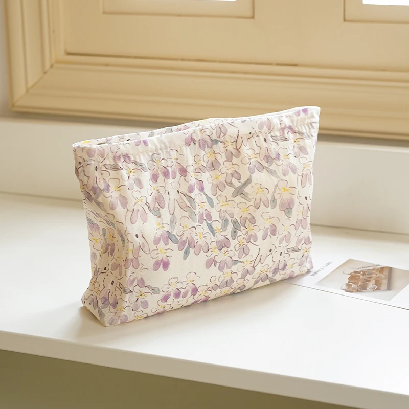 女性用の紫色のバニーコスメティックバッグ,大容量,スキンケア製品の保管,旅行用トイレタリー,ポータブルで便利