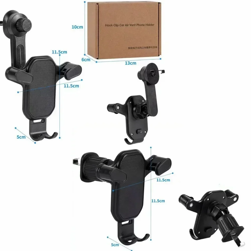 New Air Vent Gravity Car Phone Holder Lock Extension Clip Mount Stand GPS Support Anti-drop Auto Mobile Phone Holder Stand