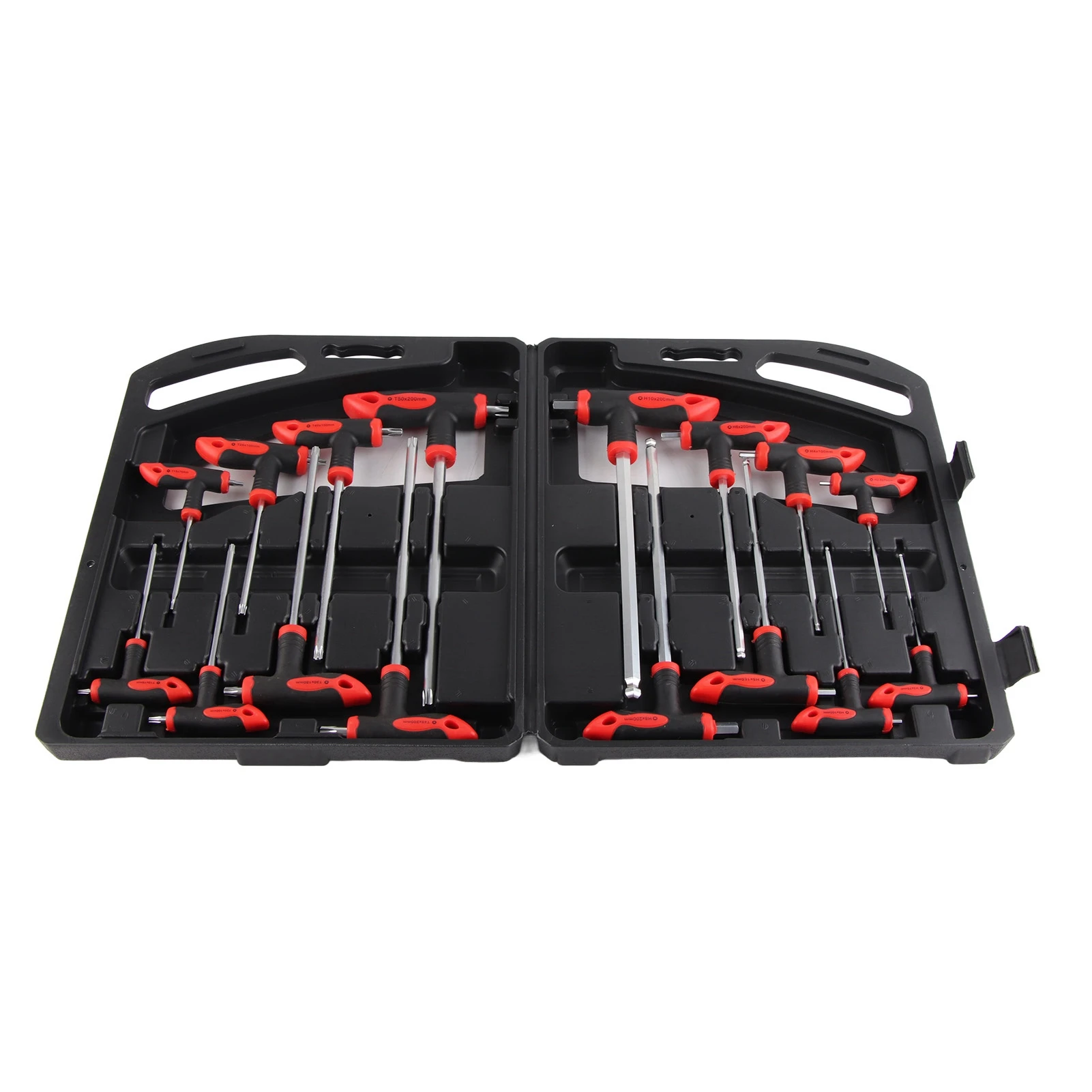 

16Pcs T-Handle Hex Star Wrench Key Set Ball End Drive Socket Wrench Tool Kit Auto Repair Hand Tool Set Overseas Warehouse