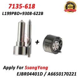 ORLTL REPAIR KITS 7135-618 NOZZLE L199PRD NEW VALVE 9308-622B FOR SSANGYONG KYRON REXTON INJECTOR EMBR04401D A6650170221