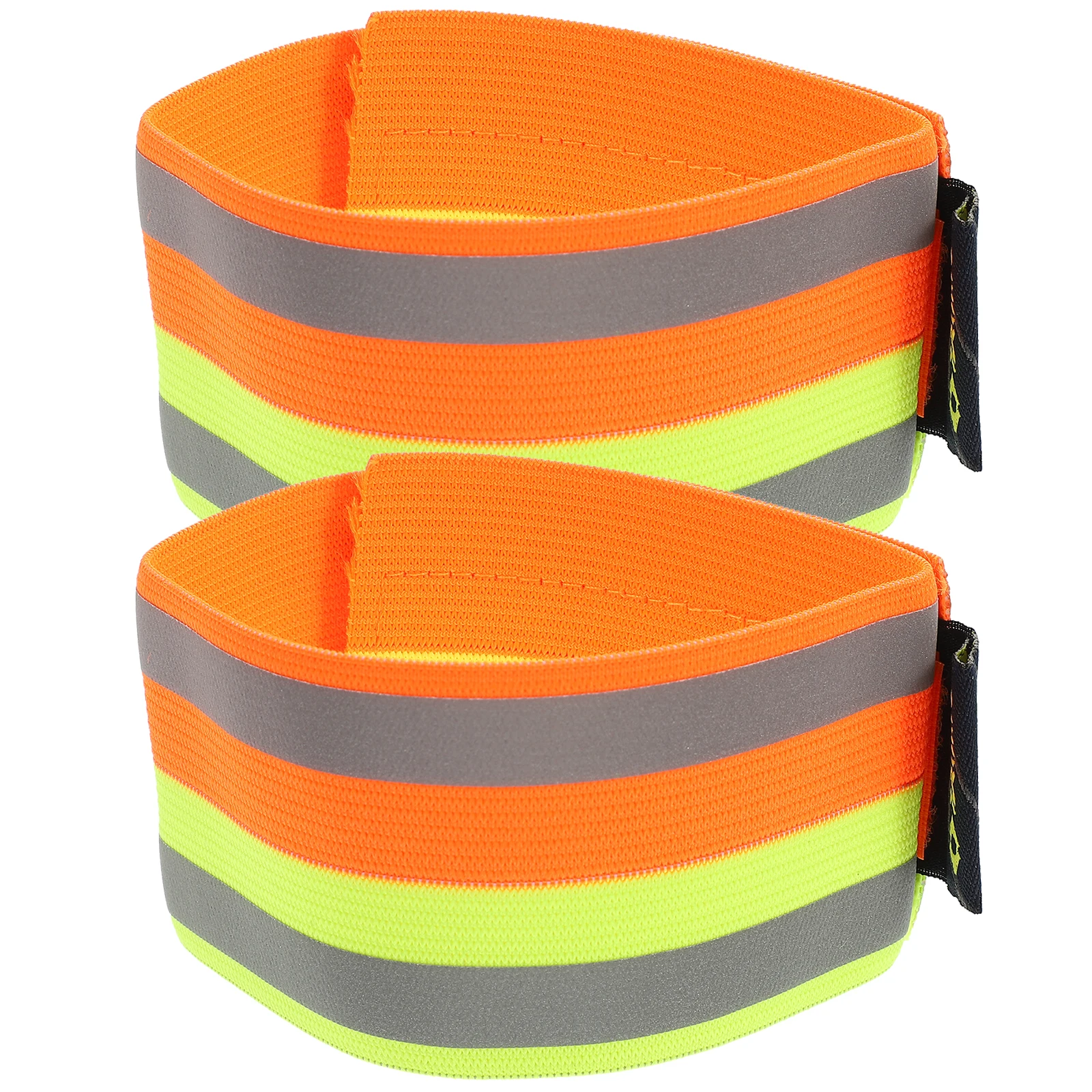 

2pcs Outdoor Reflective Bracelet Safety Band High Visibility Running Leg Strap Adjustable Wristband Ankle Bands Fluorescent