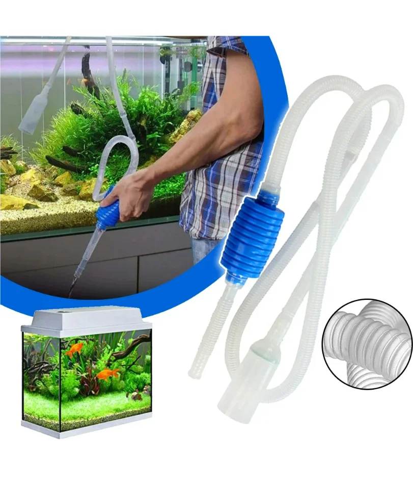 

Aquarium Siphon Fish Tank Syphon Vacuum Cleaner Pump Semi-automatic Water Change Changer Water Filter Pump Cleaning Accessories