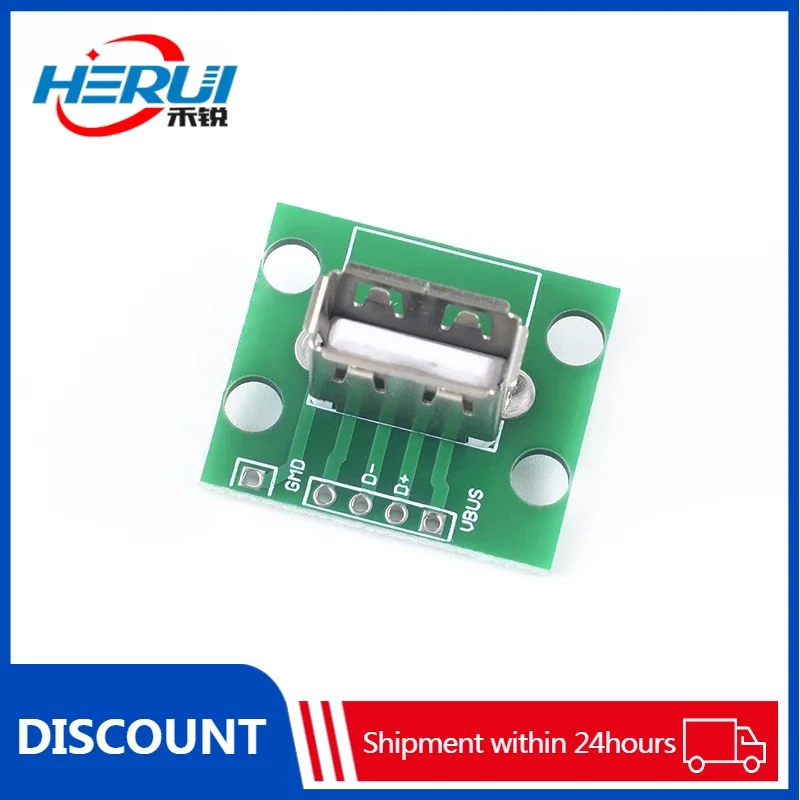 

Vertical USB socket with PCB board USB2.0 socket has been welded and the data line is switched to USB socket A.