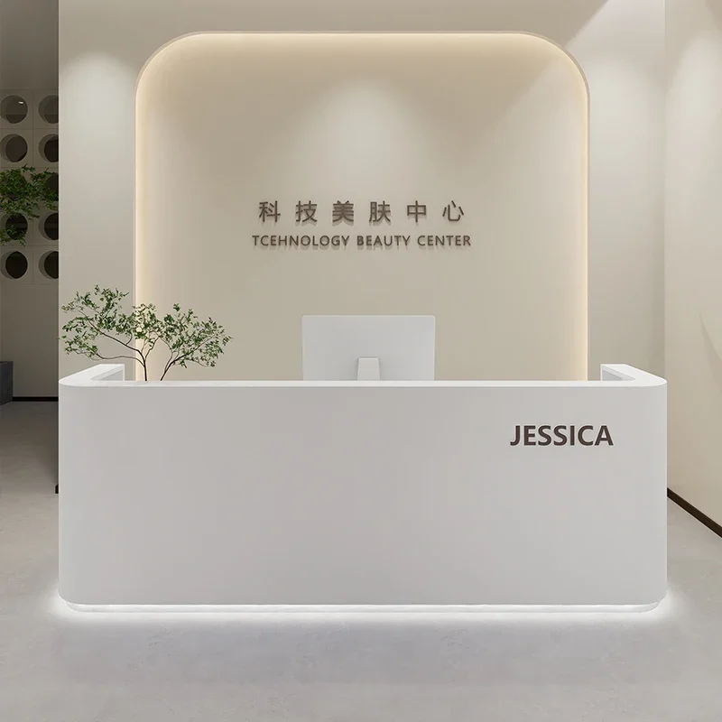 متجر الملابس عرض الجدول المنبر الحديثة الكنيسة مكافحة الاستقبال متجر طاولات الحفلات ورشة عمل الأثاث مكتب فاخر الأبيض