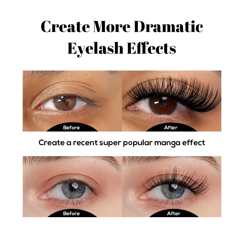 Gollee 280 stks Lash Cluster 9-16mm MIX D Curl Valse Lash Zelf enten Lijm en Remover Kit Wimper 2 IN 1 Bond en Seal tool