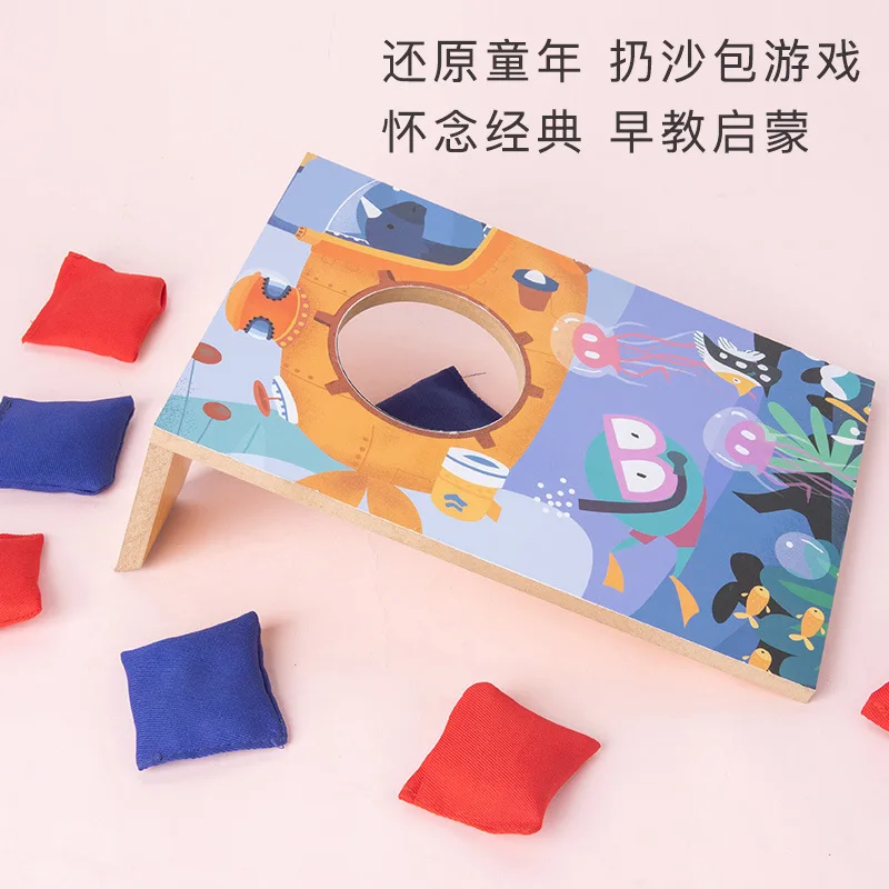 ของเล่นโยนกระสอบทราย โยนกระสอบทรายในวงกลม ของเล่นพ่อแม่ลูก PK ของเล่นโยนห่วงสำหรับเด็ก ของเล่นกีฬาสำหรับเด็กอนุบาล