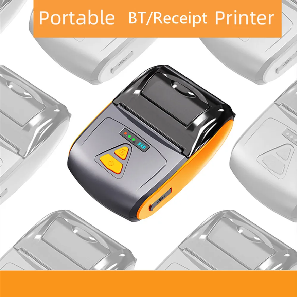 Mini Portable Thermal Printer Wireless Receipt Printer 58mm Ink-free USB BT ESC/POS Windows Android PC Factura Impresora Termica