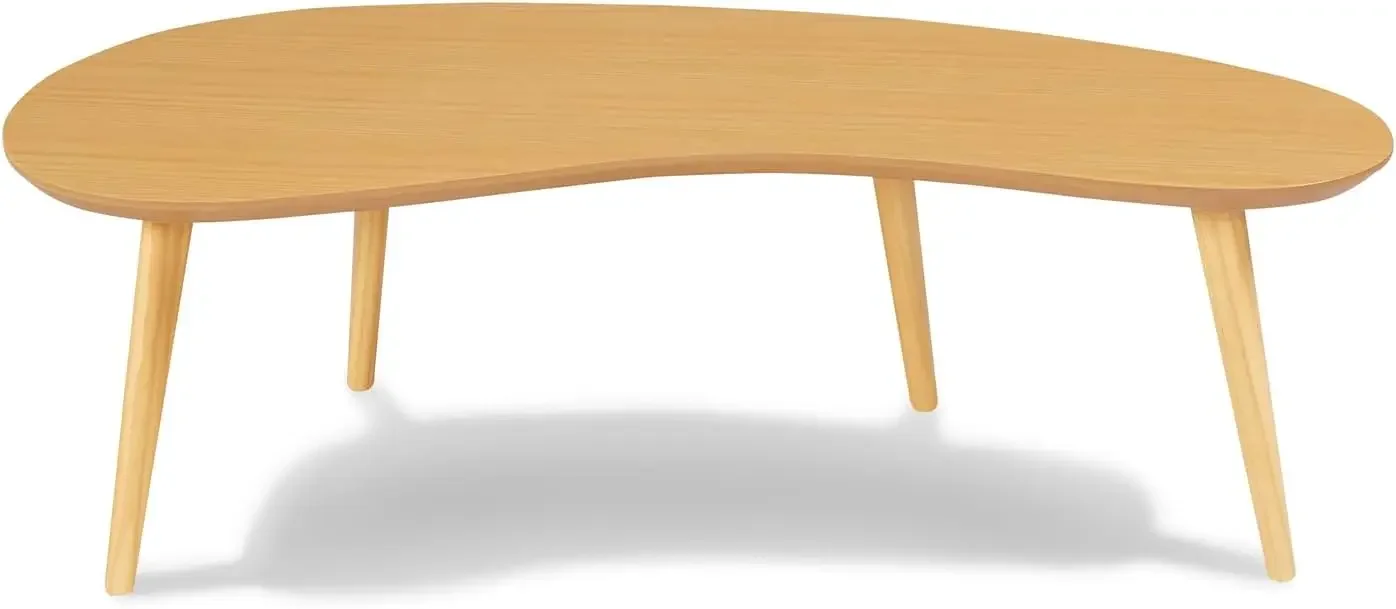 

Modern Abstract Shaped Coffee Table/Solid Wood/Oak Finish