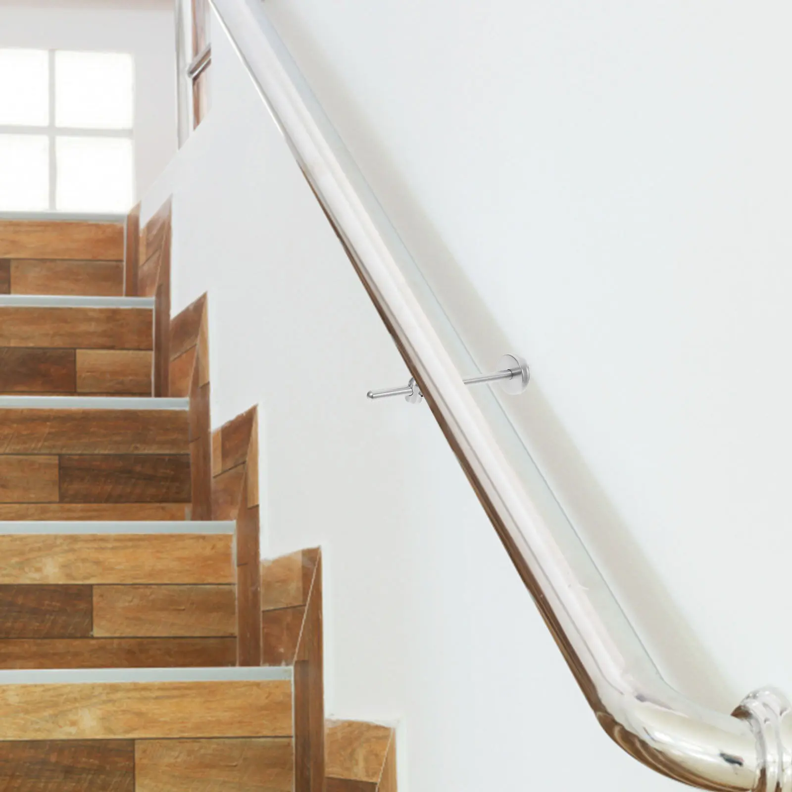 

Кронштейн для поручней из нержавеющей стали 304, полированная хромированная отделка, регулируемое поворотное настенное крепление для лестничных ограждений, коммерческий