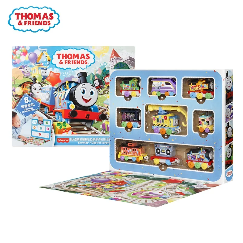 Mattel thomas und freunde trainieren thomas \'7 tage überraschung spielzeug für jungen druckguss fahrzeuge schwenkbare sandige bruno kana kran