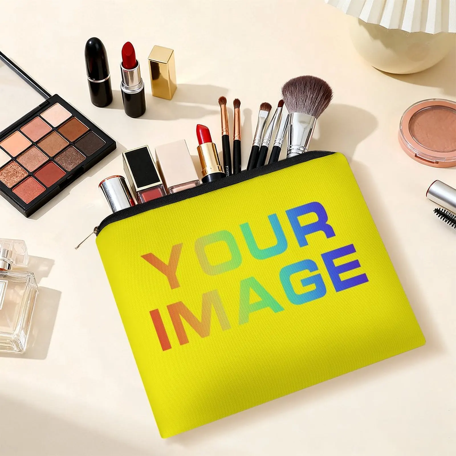 Print on Demand Custom Makeup Bag, Portable and Easy to Carry. Large Capacity Cosmetic Lipstick Storage Bag.Pencil Case Holiday