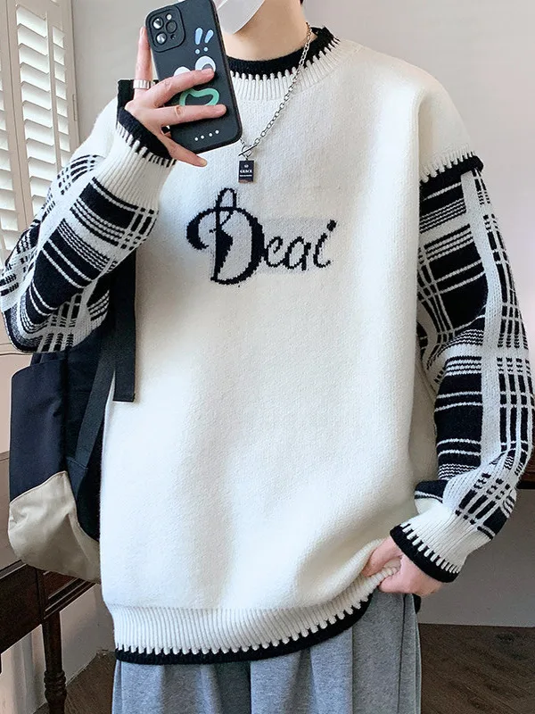 

Faionable Thiened round Ne Knitwear Men's Autumn New Sle Warm Casual Sweater Youthful Versatile Comfortable Winter Wear