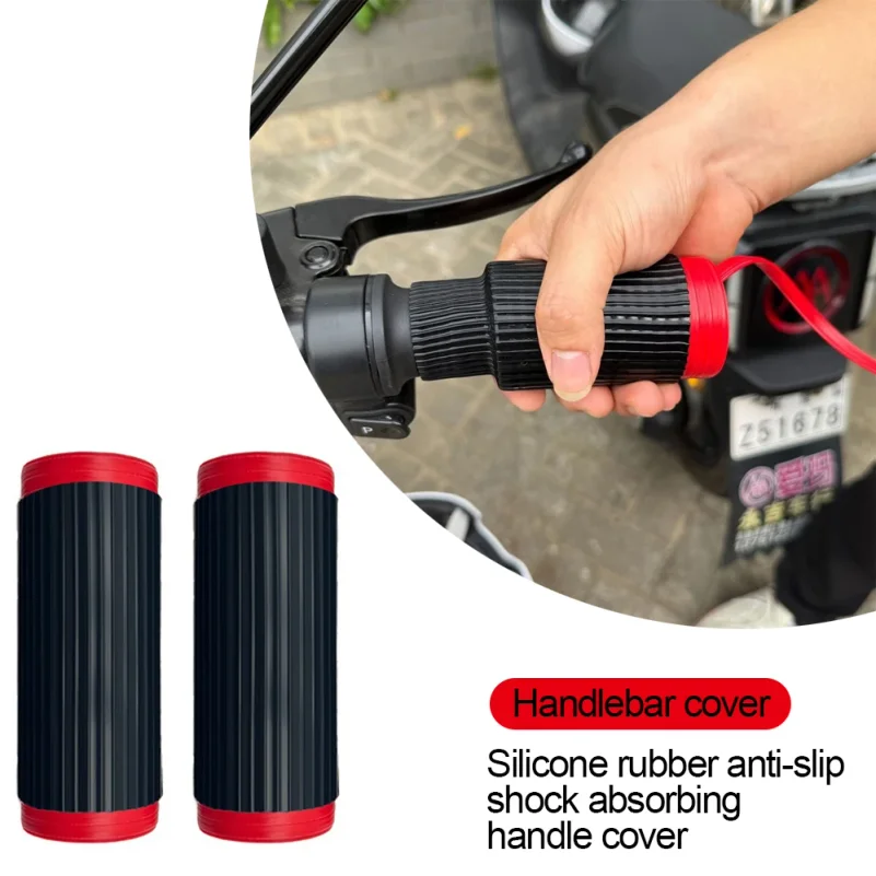 2pcs Universal Motorcycle Handlebar Brake Cover Non-slip Silicone Moto Modification Riding Equipment Protective Handlebar Covers