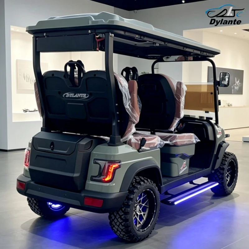 Dylante Wholesale Custom Practical Hunting Luxury Sport Country Fast Golf Cart White Electric Mini Golf Cart With 4 Seats