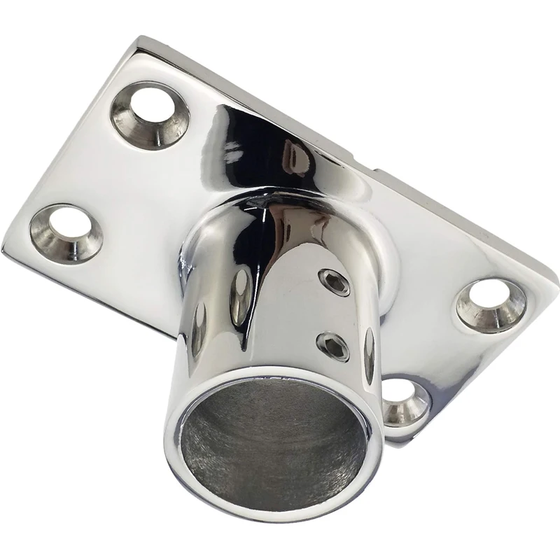 Precision Cast 316 Stainless Steel 90 Degree Handrail Fitting Rectangular Base For 1