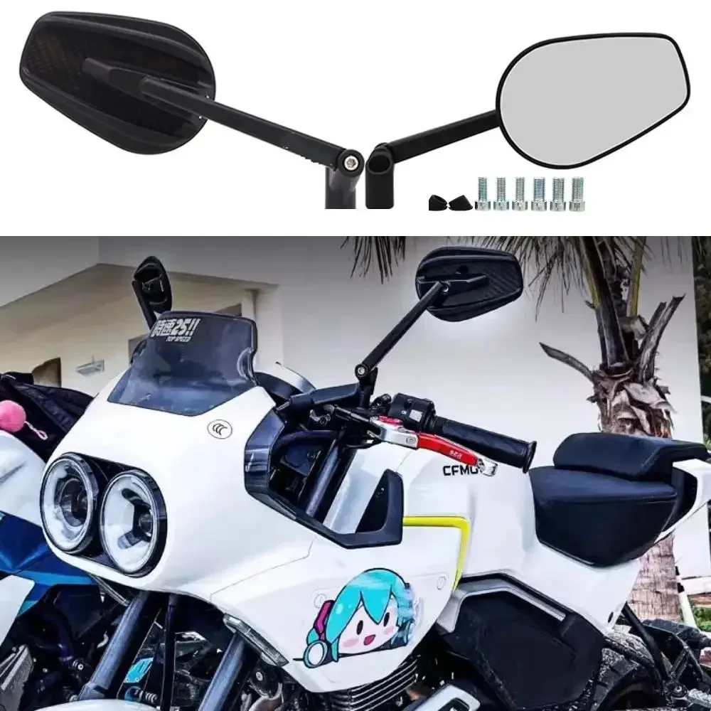 

8mm/10mm Universal Motorcycle Rearview Mirrors Round Black Motorcycle Side Mirrors For Yamaha Honda Kawasaki Ducati BMW Suzuki