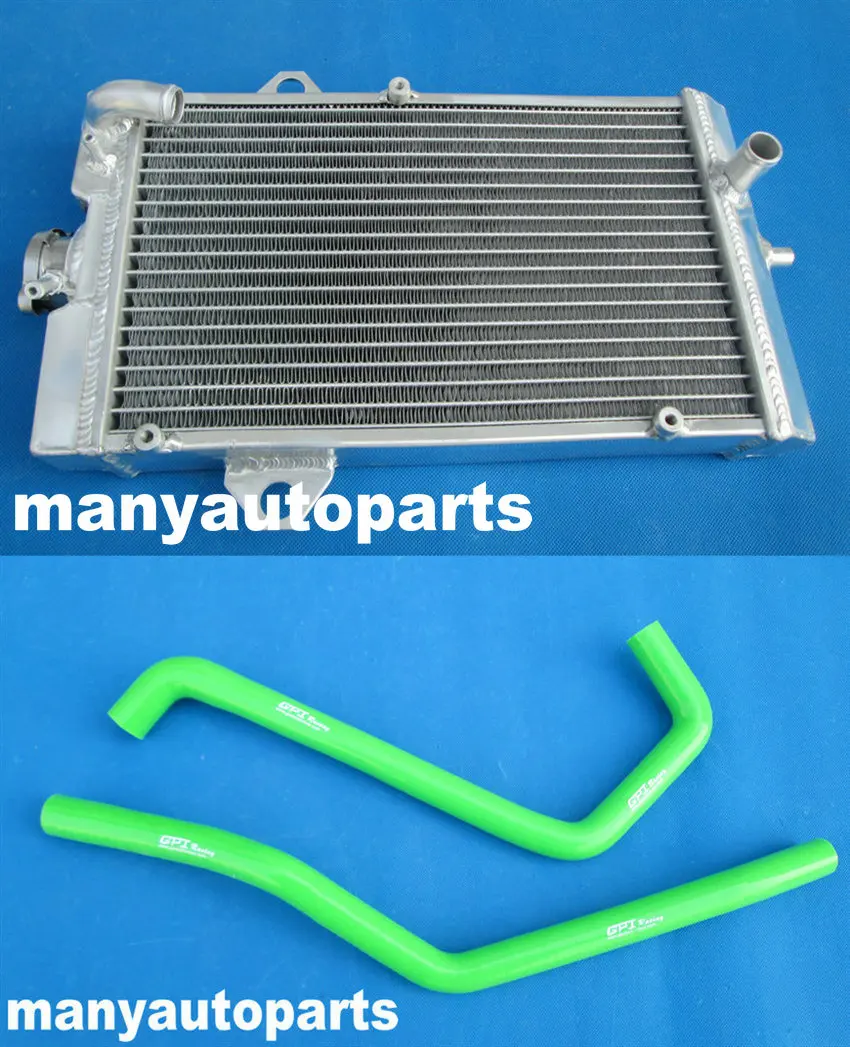 لياماها رابتور 700 YFM700 YFM700R 2006-2013 2007 2008 2009 2010 2011 2012 مشعاع ألومنيوم وخرطوم أزرق