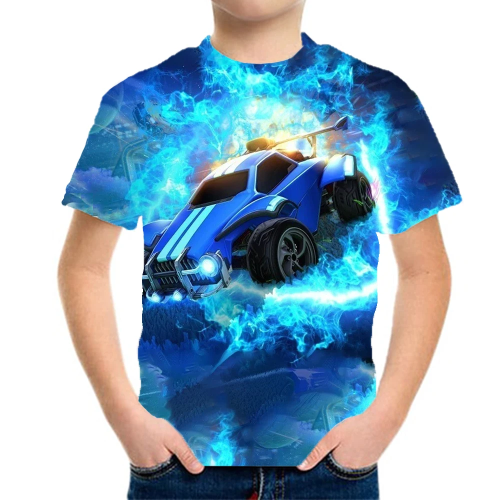 Boy Clothes Racing Graphic T Shirts Children\'s T-Shirt Short Sleeve Kids Clothes 3D Fashion Clothing Boy Children Summer Clothes