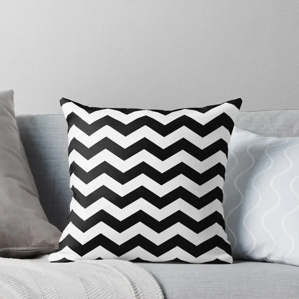 

Black And White Zigzag Chevron Throw Pillow Luxury Pillow Cover Room decorating items pillow