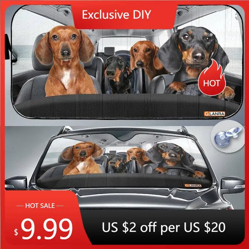 

Dachshund Car Sunshade, Dachshund Lover, Dachshund Car Decor, Gift For Dad, Auto Sunshade, Dog Car Sun Protector PHT292204R01