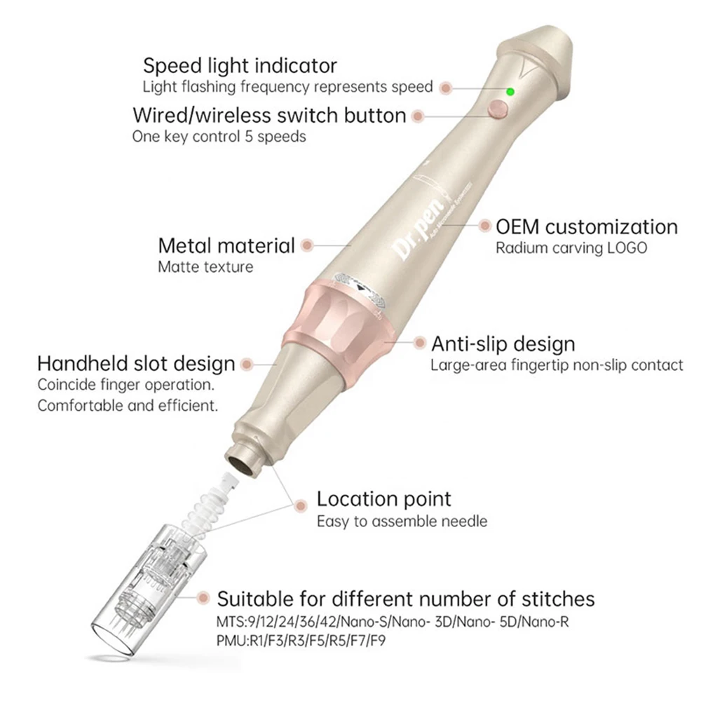 Dr.pen E30-W Ekai Original Wireless Electric Dermapen Facial Microneedling Pen Professionnel Kit Skin Care Device With CE