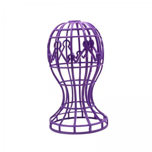 Collapsible Wig Head Stand Plastic Hat Display Tool Travel Wig Holder Quick Drying Rack for Professional Salon