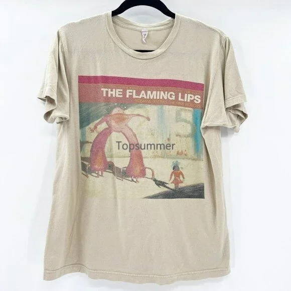 Camisa Vintage The Flaming Lips Band, 100% algodón, Tt7400