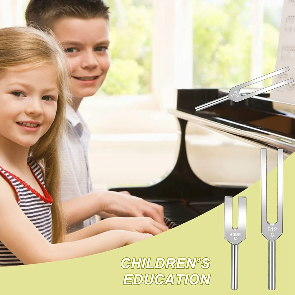 Набор камертонов (128 Гц, 136,1 Гц, 512 Гц, 4096 Гц) камертонов с рефлекторным молотком для заживления чакр Набор лечебных музыкальных богатых