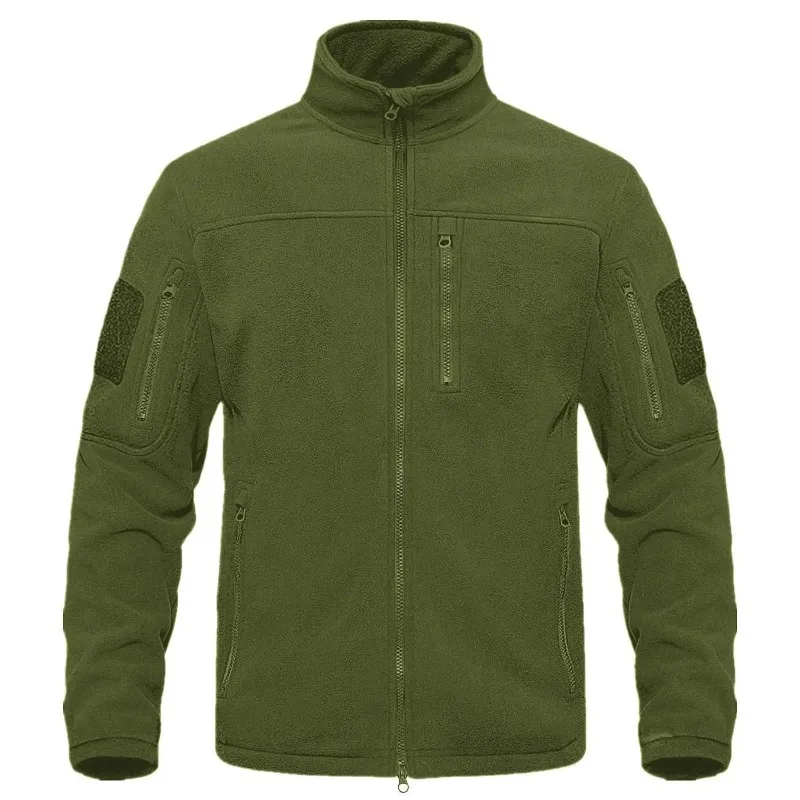 KIDWHXR Autumn Winter Men Fleece Jackets Sport Coats Male Long Sleeve Zipper Pocket Man Outdoor Hiking Training Sweatshirts