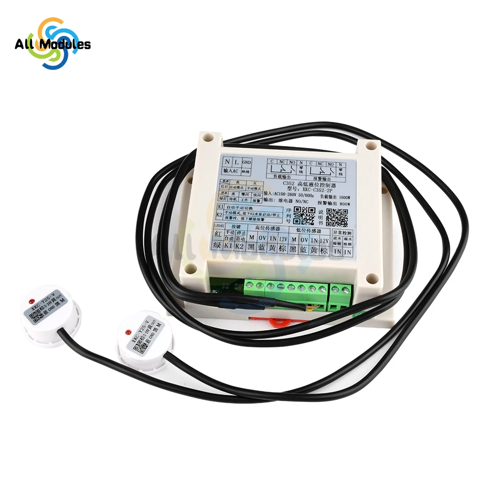 XKC-C352-2P Liquid Water Level Sensor Module Non-contact Sensor Automatic Control Intelligent Controller Water Level Controller