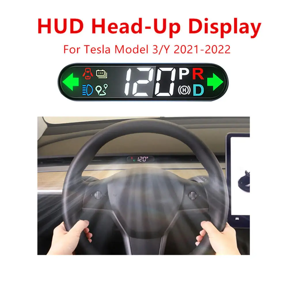 HUD Head-Up Display For Tesla Model 3 Model Y Dedicated Electronics Digital Speedometer HUD For Tesla 2021/2022 Car Accessories