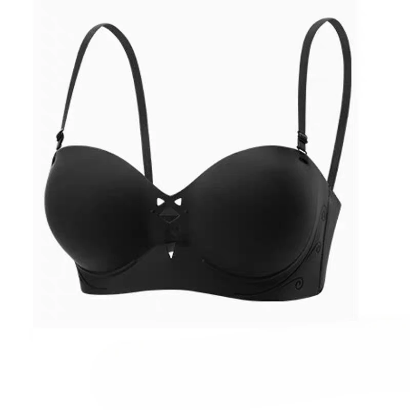 Sutiã Sem Costura 3D Costas Bonita Mulher Fino Push-Up Seios Pequenos Suporte Lateral Anti-Queda Sem Fio Confortável Verão S-xl