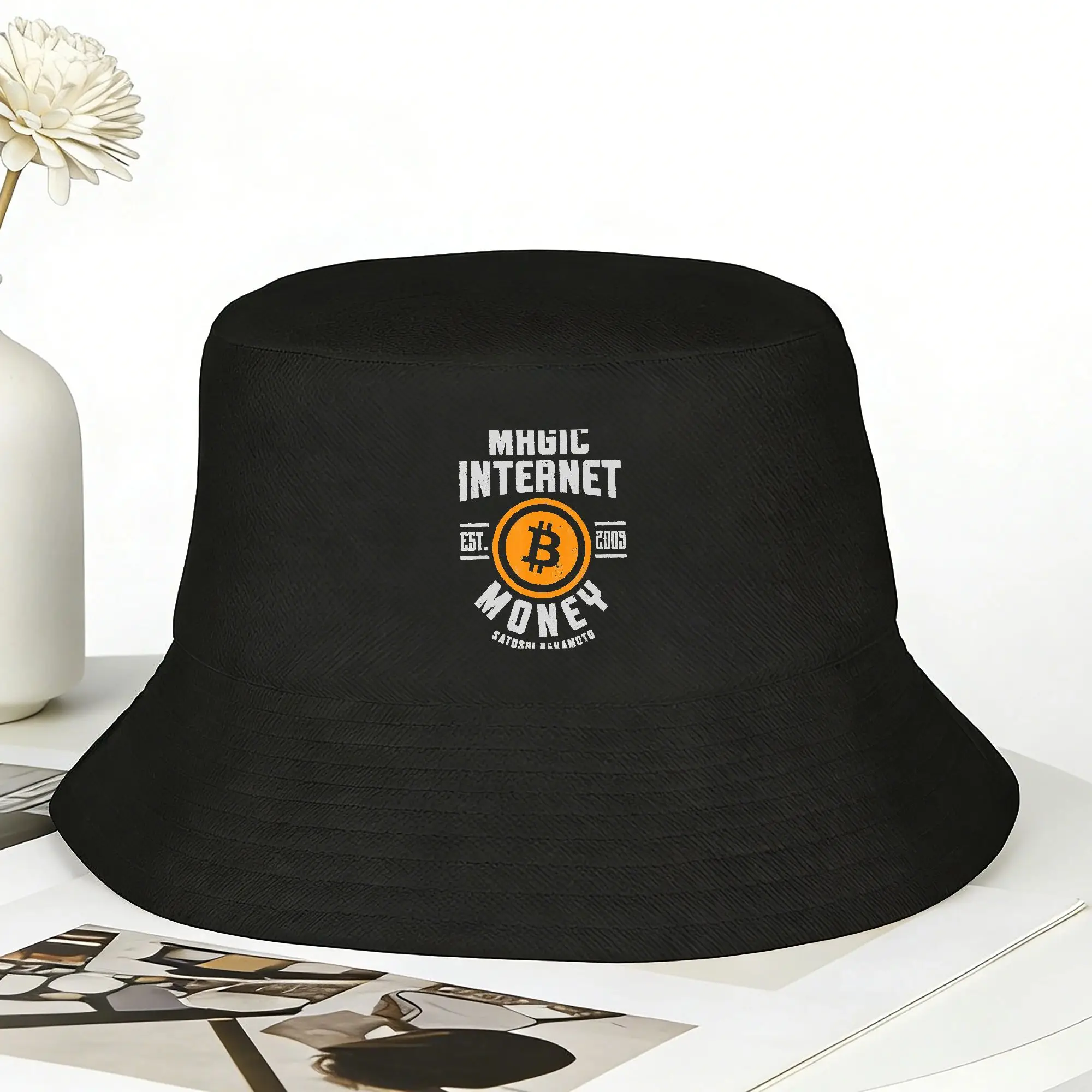 Bitcoin Magic Internet Money BTC Bucket Hat Summer  Funny Fisherman Hats For Men Women Harajuku Graphic Sun Hats